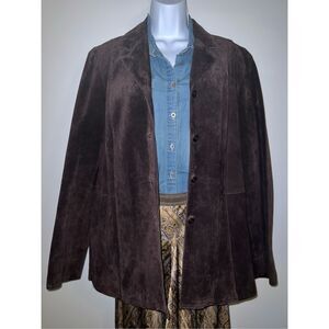 Liz Claiborne Dark Brown Leather Jacket